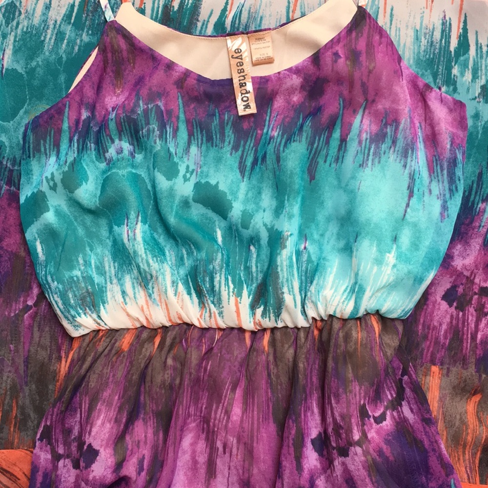 High-Low Colorful Dress - Picture 4 of 4